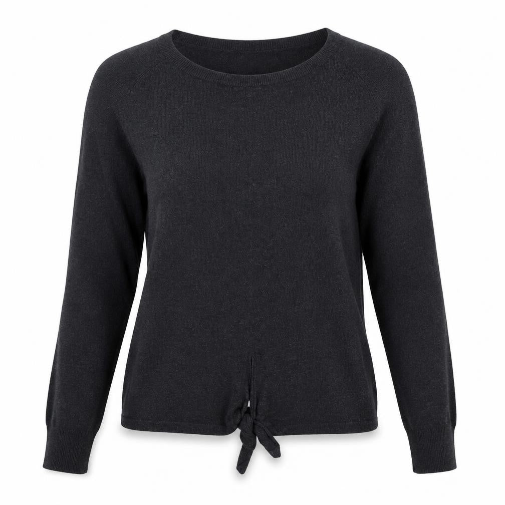 OPUS Womens Grey Round Neck Cotton Pullover Jumper Size 8