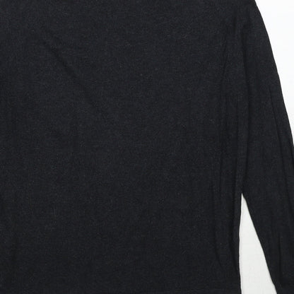 OPUS Womens Grey Round Neck Cotton Pullover Jumper Size 8