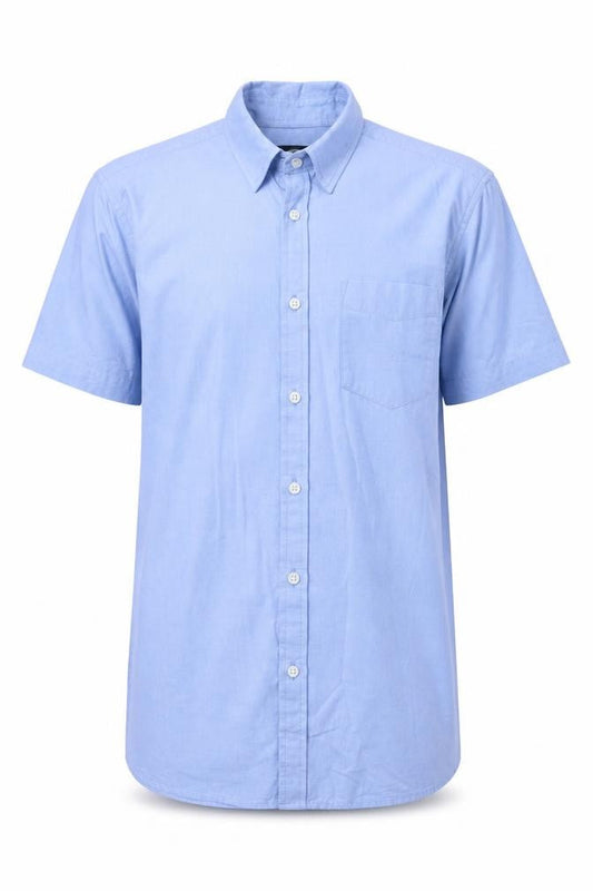 Cambridge Dry Goods Mens Blue Cotton Button-Up Size S Collared Button