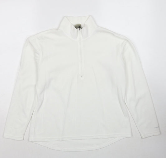 EMS Womens White Polyester Pullover Sweatshirt Size M Pullover