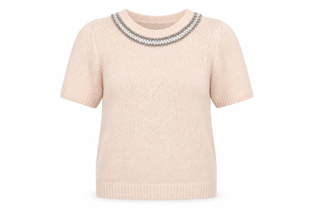 Dorothy Perkins Womens Pink Round Neck Acrylic Pullover Jumper Size 10