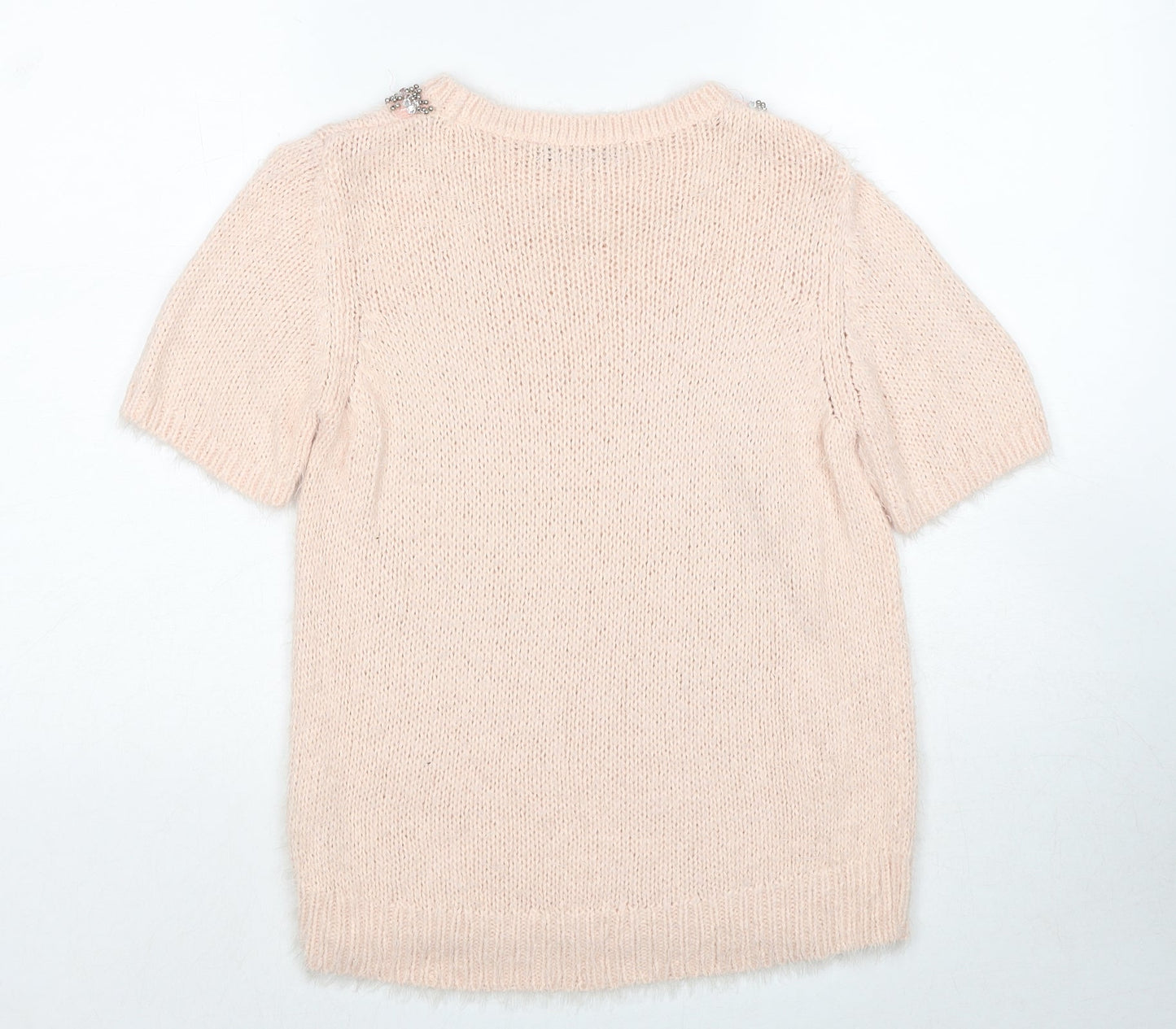 Dorothy Perkins Womens Pink Round Neck Acrylic Pullover Jumper Size 10