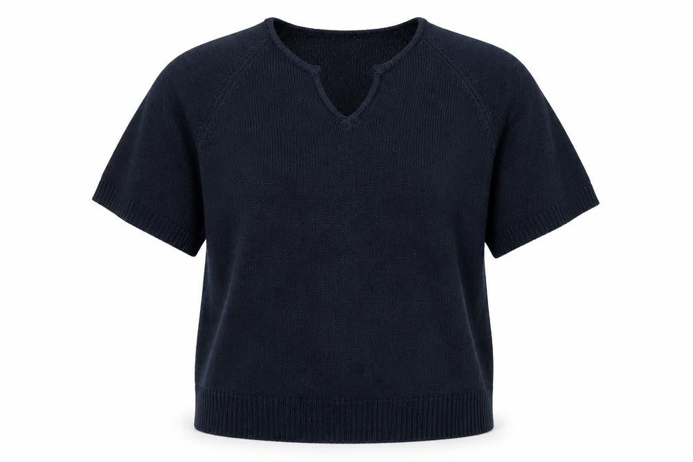 Bonmarché Womens Blue V-Neck Acrylic Pullover Jumper Size S