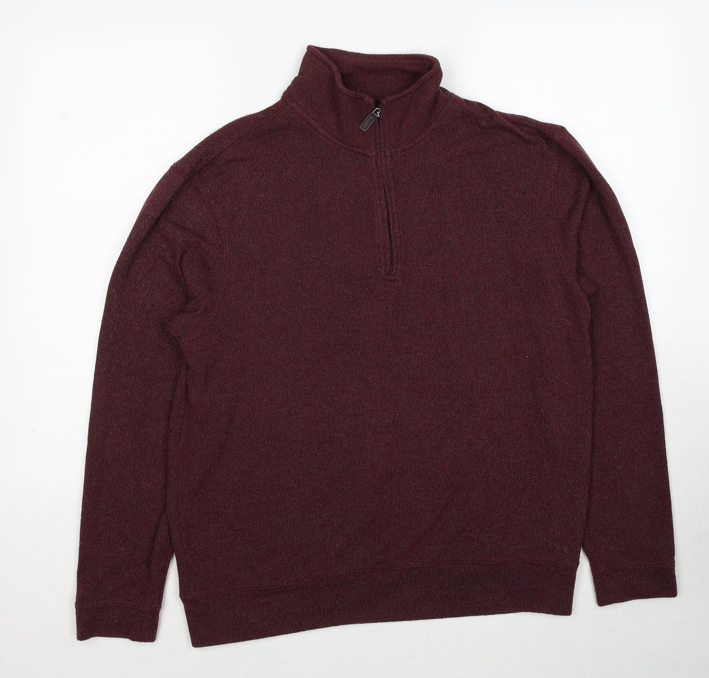 Hudson River Mens Red Geometric Cotton Pullover Sweatshirt Size M