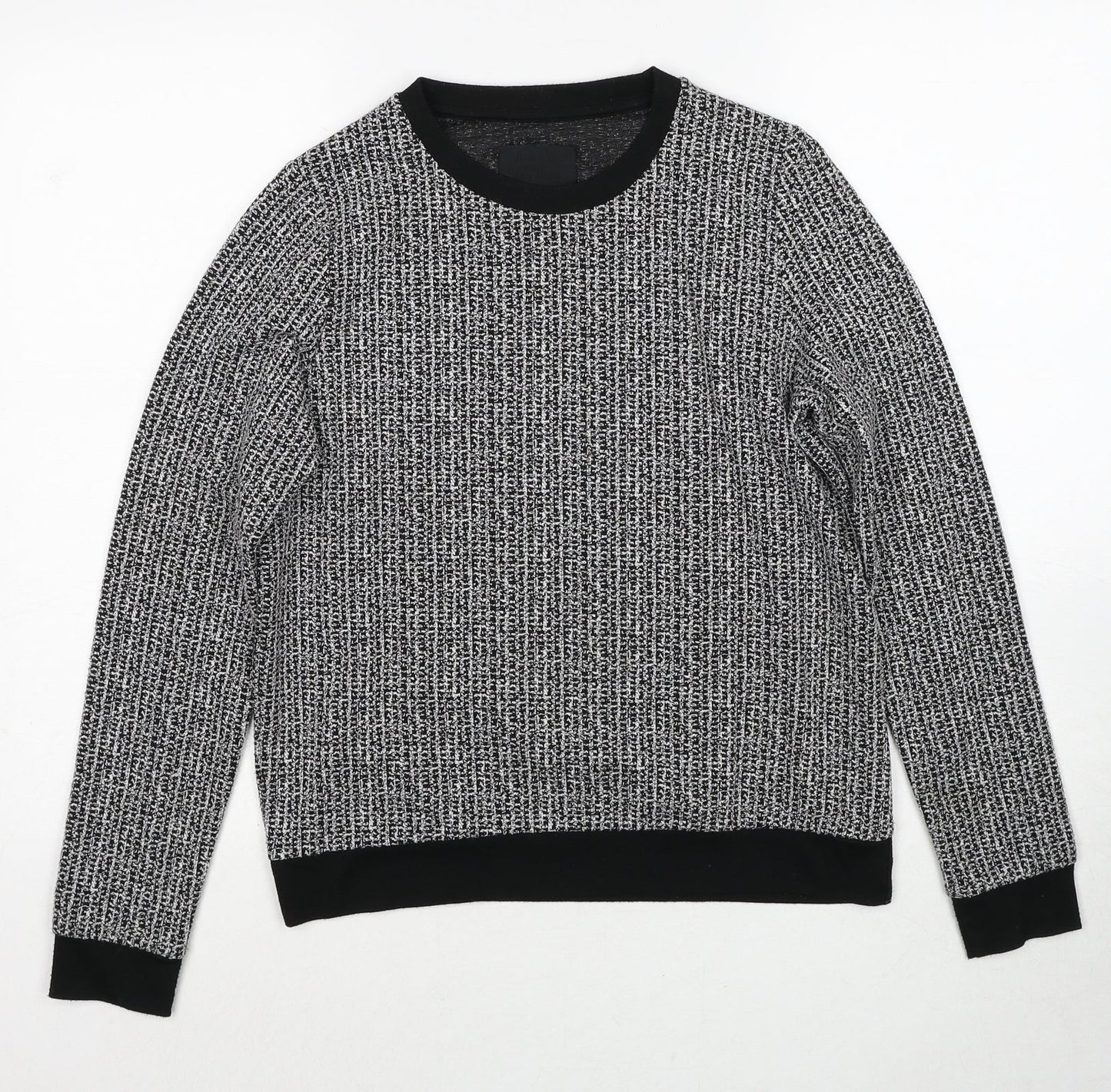 Just Female Womens Black Cotton Pullover Sweatshirt Size S Pullover