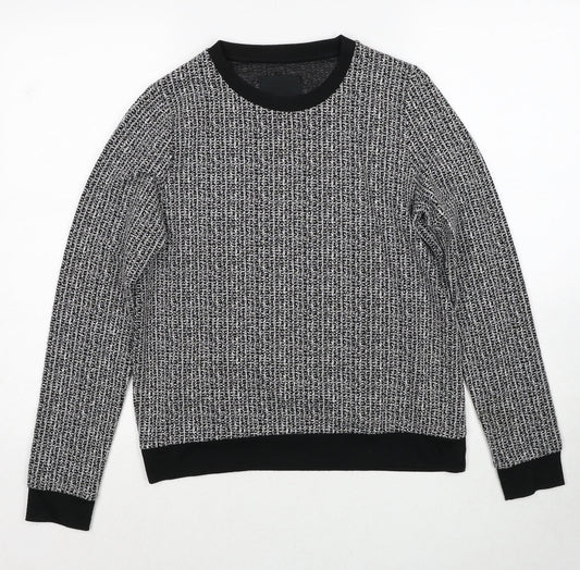 Just Female Womens Black Cotton Pullover Sweatshirt Size S Pullover