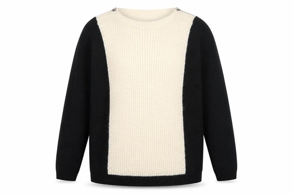 Marks & Spencer Womens Black Round Neck Acetate Pullover Jumper Size 12