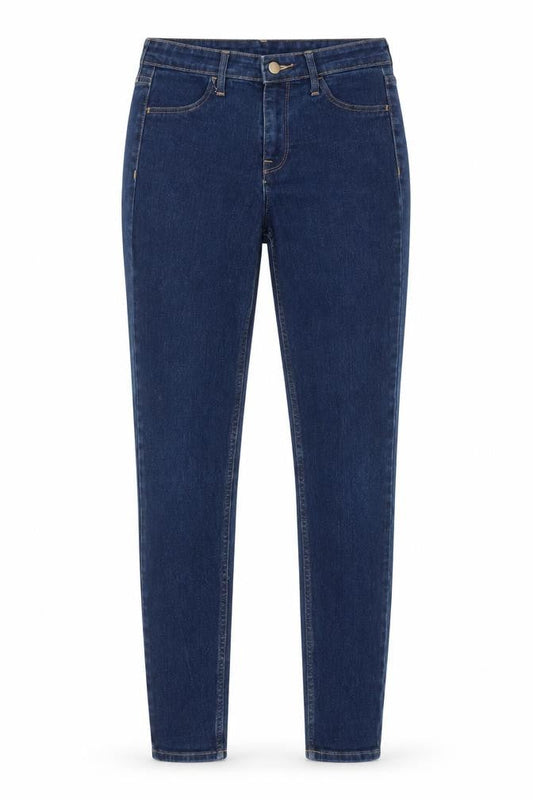 H&M Womens Blue Cotton Skinny Jeans Size 6 Regular Zip
