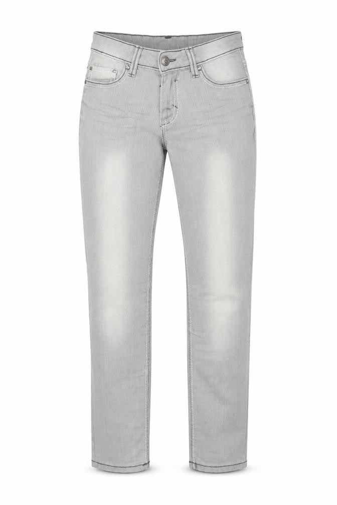 C&A Womens Grey Cotton Straight Jeans Size 6 Regular Zip