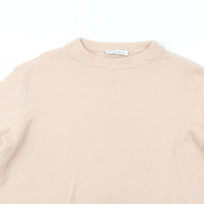 Warehouse Womens Pink Mock Neck Acrylic Pullover Jumper Size 12