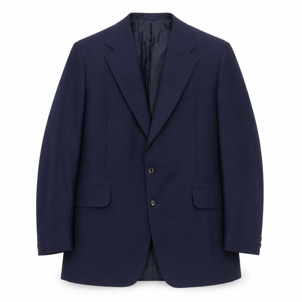 Crimplene Mens Blue Polyester Jacket Suit Jacket Size 42 Regular
