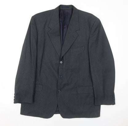 Corman Mens Grey Polyester Jacket Suit Jacket Size 44 Regular