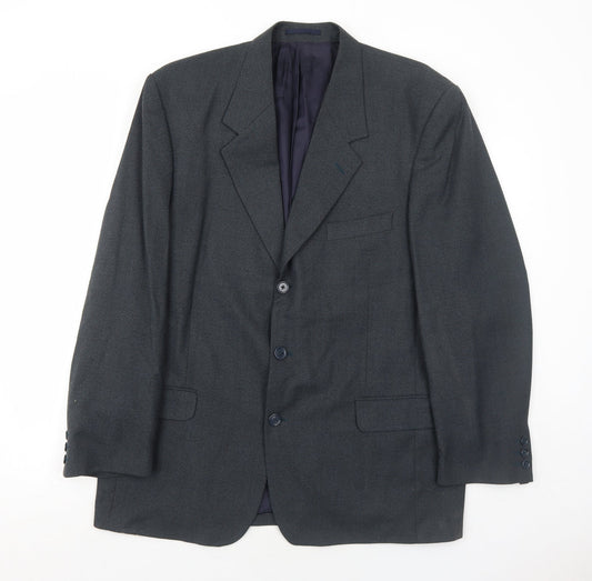 Corman Mens Grey Polyester Jacket Suit Jacket Size 44 Regular