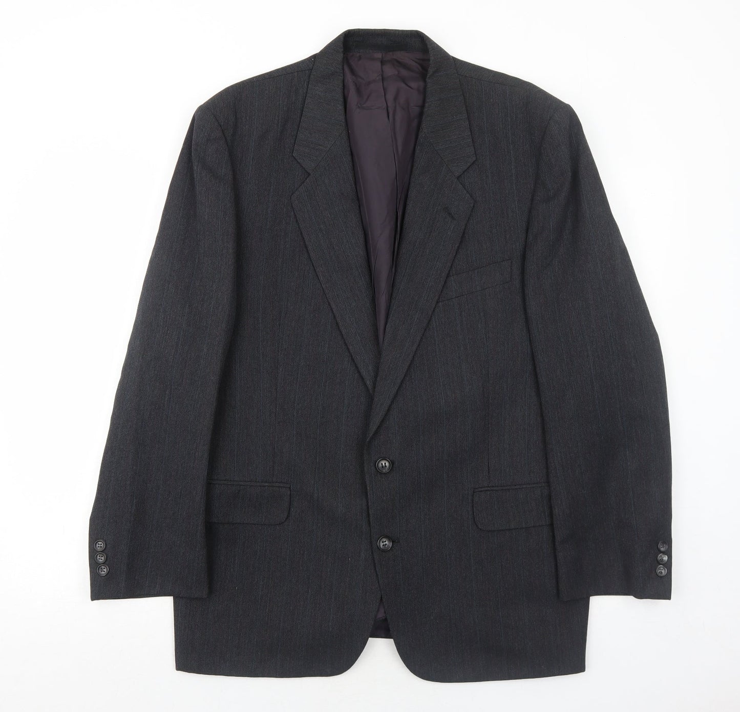 C&A Mens Grey Polyester Jacket Suit Jacket Size 42 Regular