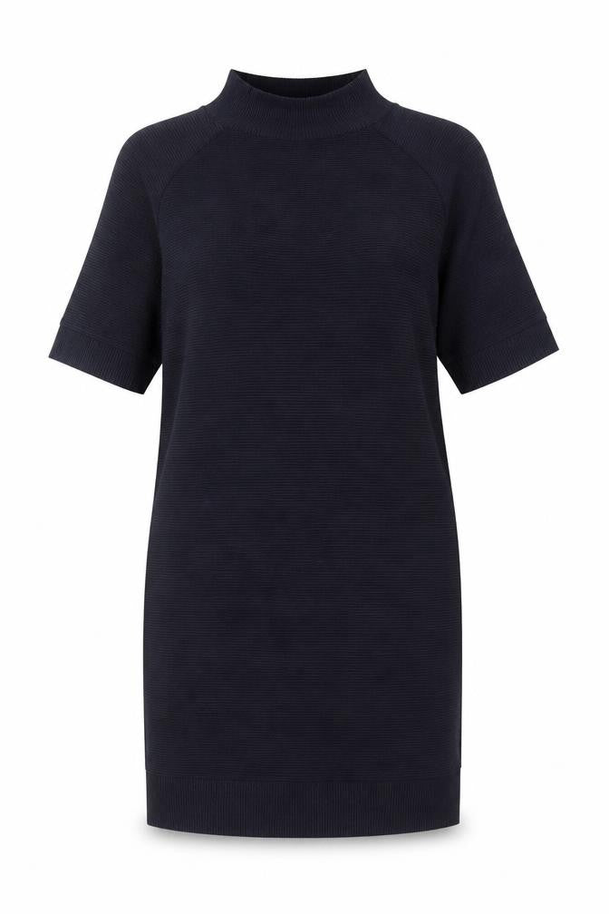 French Connection Womens Blue Polyester Jumper Dress Size 8 Mock Neck Pullover