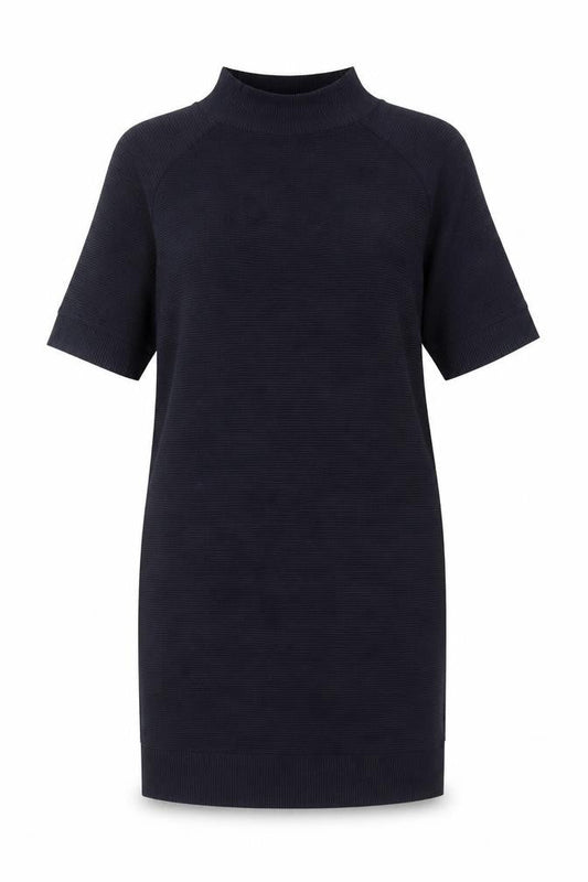 French Connection Womens Blue Polyester Jumper Dress Size 8 Mock Neck Pullover
