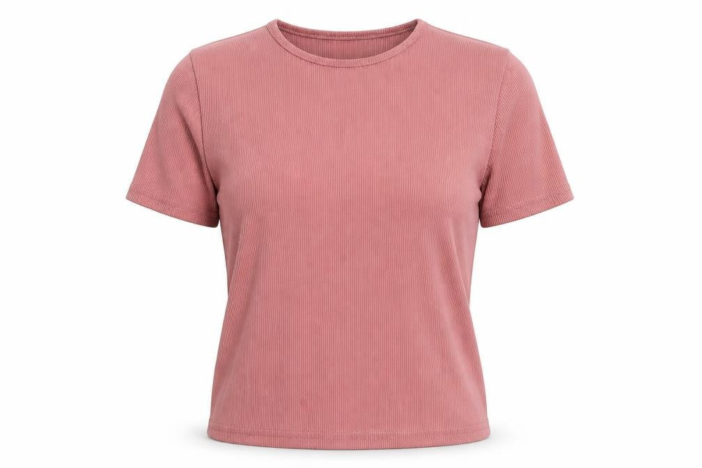I SAW IT FIRST Womens Pink Viscose Basic T-Shirt Size 10 Round Neck