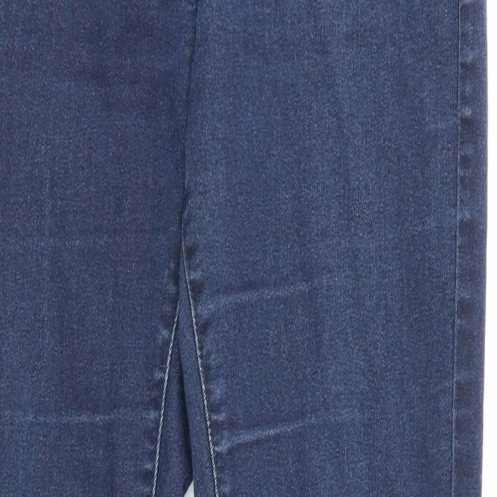 Marks and Spencer Womens Blue Cotton Jegging Jeans Size 8 Regular Zip