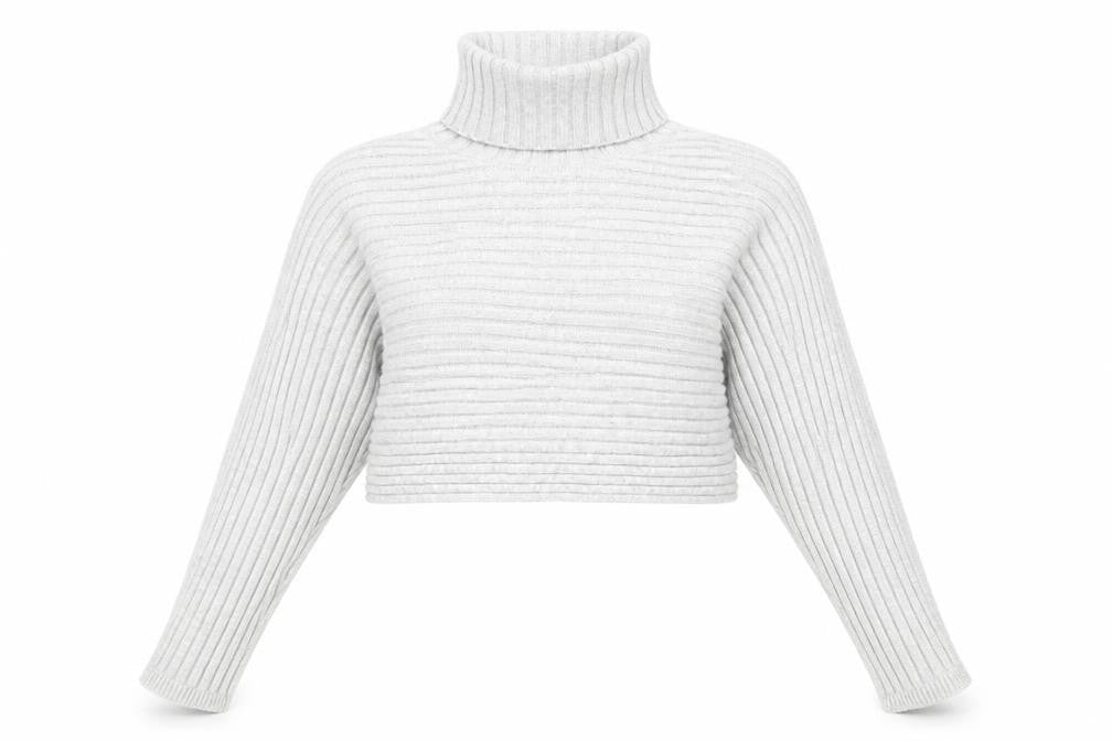 New Look Womens Grey Roll Neck Acrylic Pullover Jumper Size M