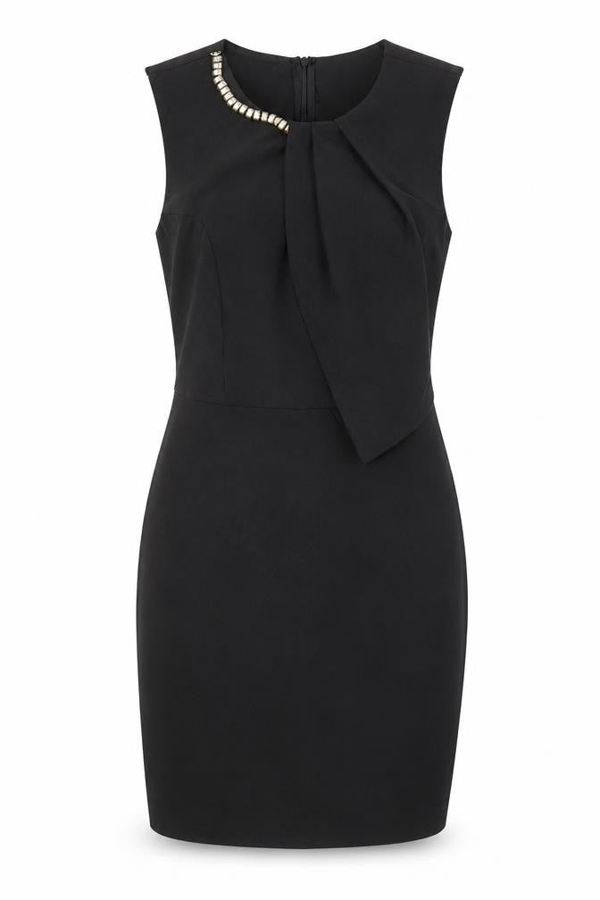 Kei Kei Womens Black Polyester A-Line Size 12 Round Neck Zip