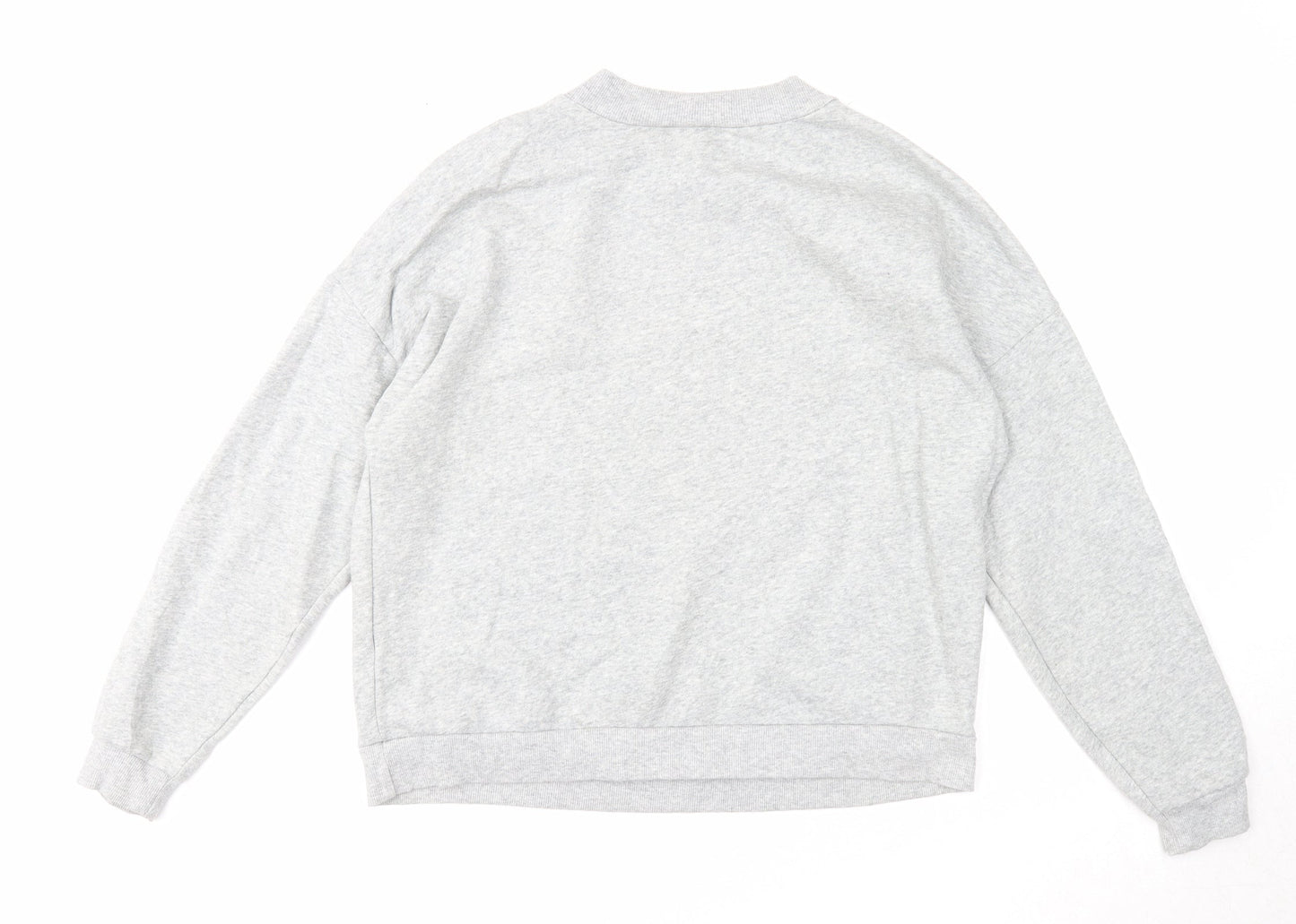 Divided by H&M Womens Grey Cotton Pullover Sweatshirt Size L Pullover - Youth Vibe