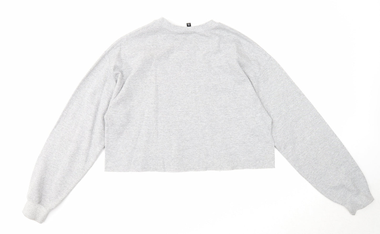 Topshop Womens Grey Cotton Pullover Sweatshirt Size M Pullover - Amour
