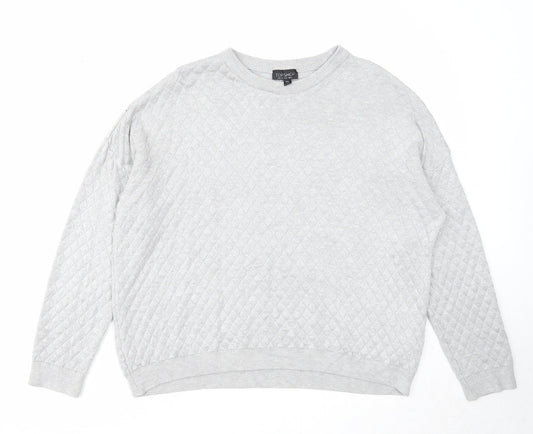 Topshop Womens Grey Acrylic Pullover Sweatshirt Size 12 Pullover
