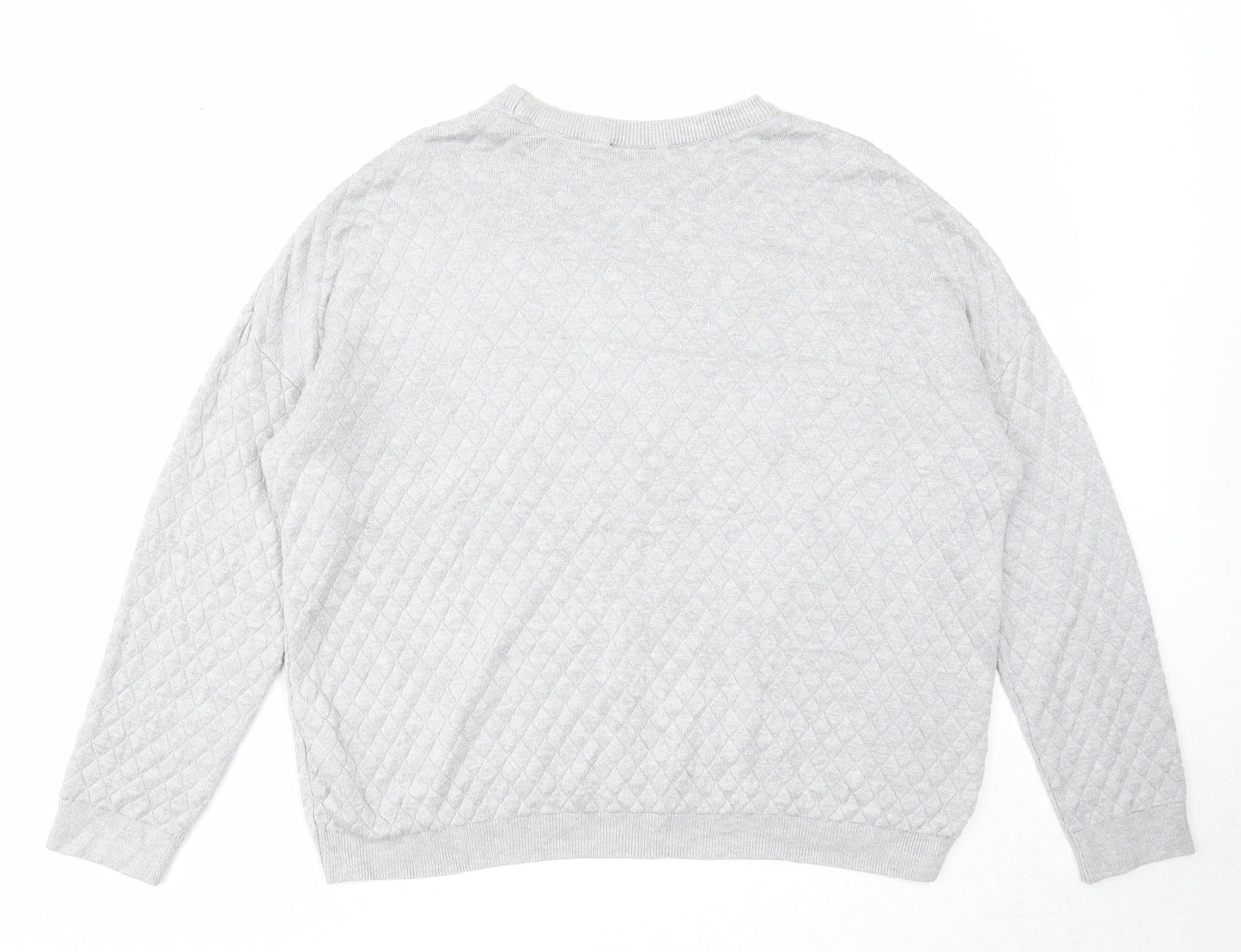 Topshop Womens Grey Acrylic Pullover Sweatshirt Size 12 Pullover