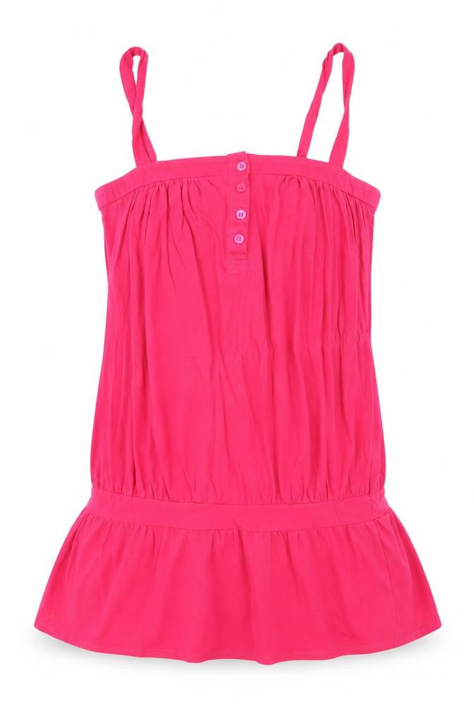 Marks & Spencer Womens Pink 100% Cotton Basic Tank Size 10 Square Neck