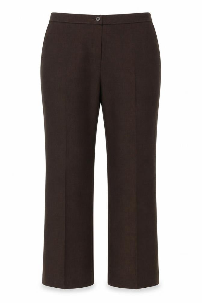 Impressions Womens Brown Polyester Trousers Size 20 Regular Button