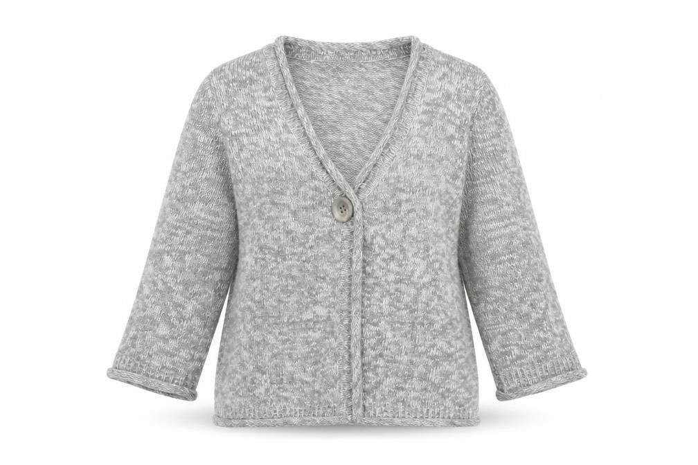 Wallis Womens Grey V-Neck Acrylic Pullover Jumper Size L