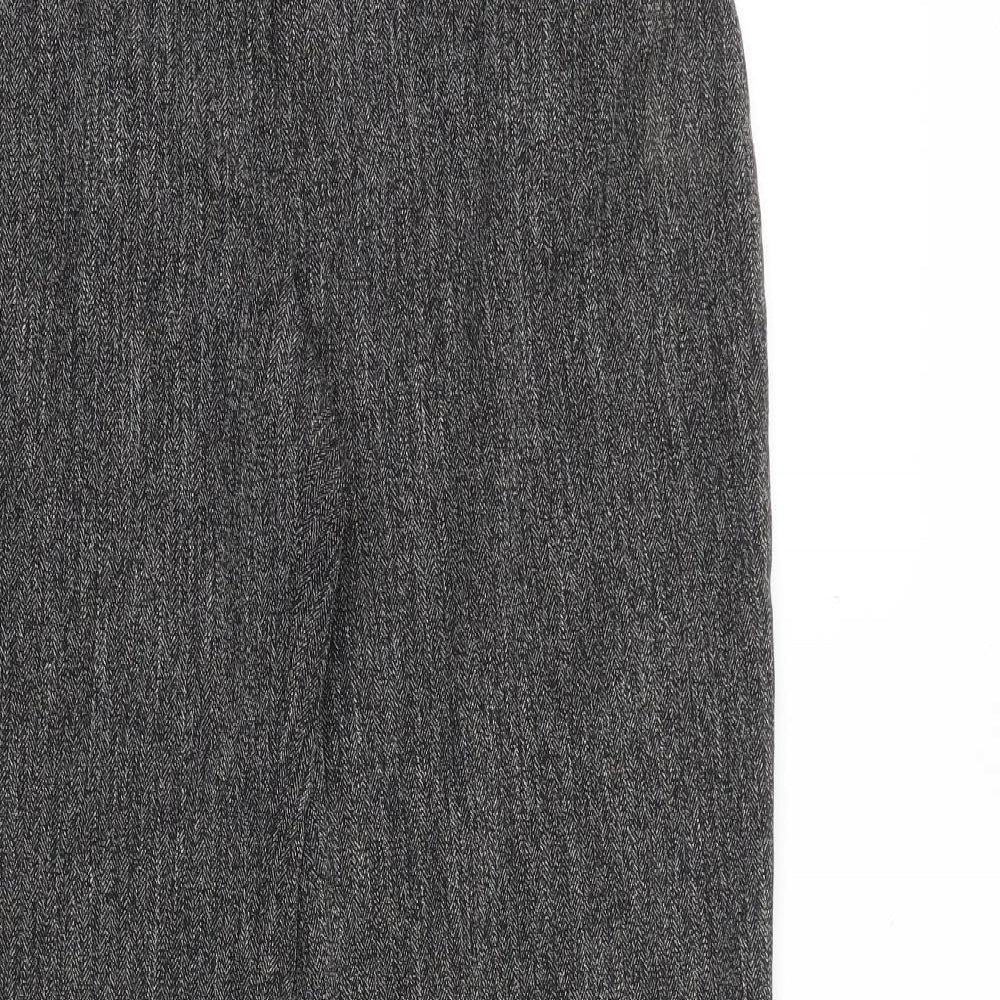 Dorothy Perkins Womens Grey Polyester Dress Pants Trousers Size 12 Regular Zip