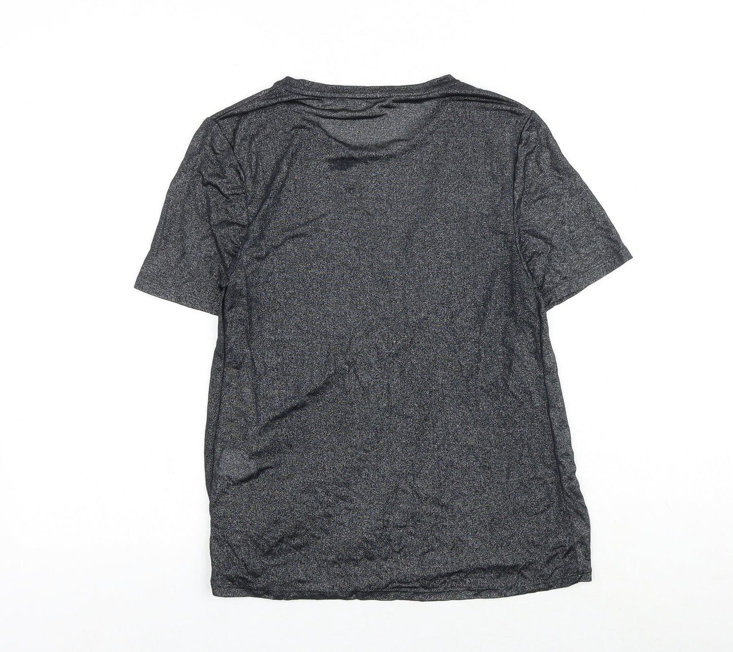Warehouse Womens Grey Polyester Basic T-Shirt Size 10 Round Neck