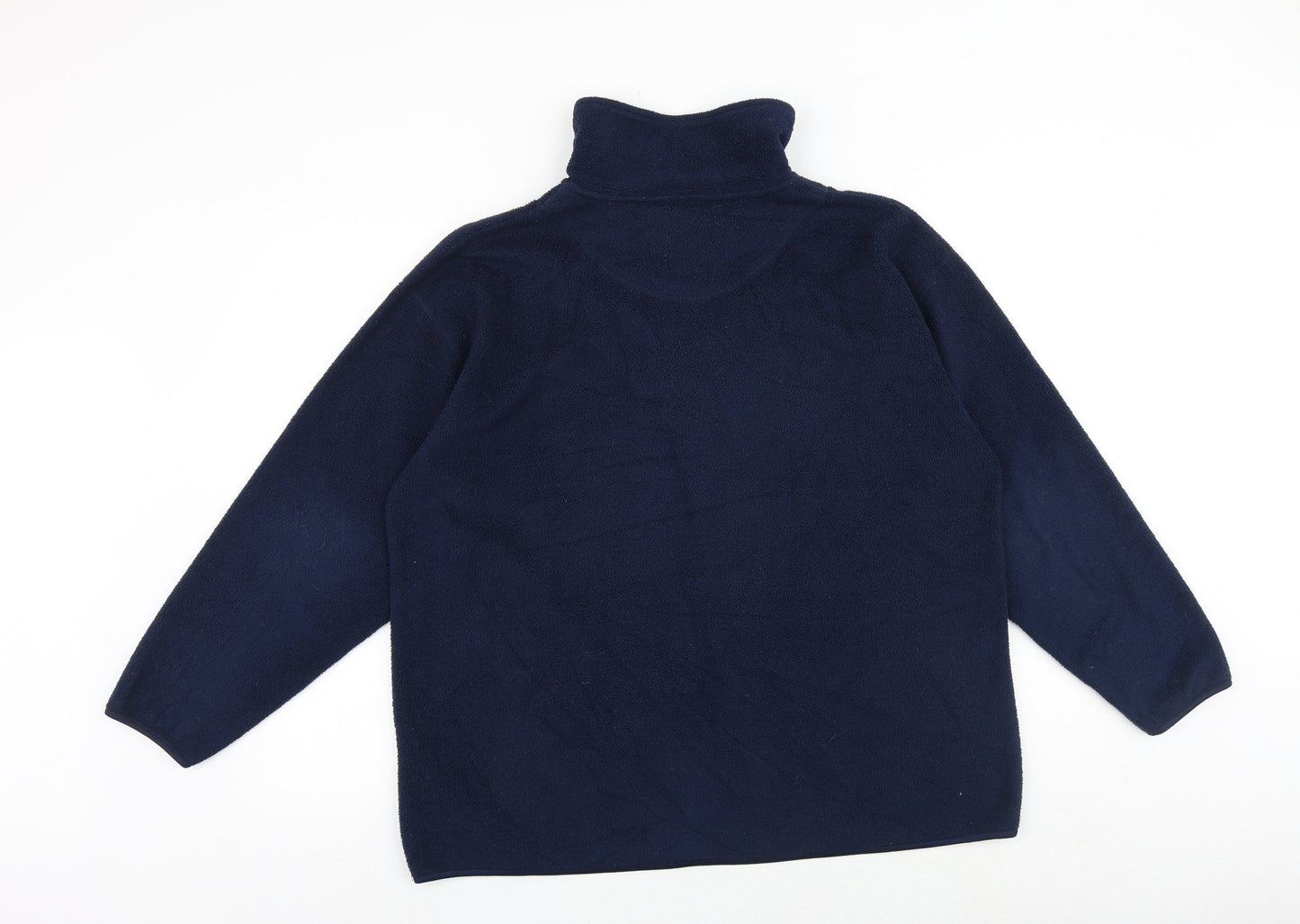 Authentic Sports Womens Blue Polyester Pullover Sweatshirt Size 14 Zip