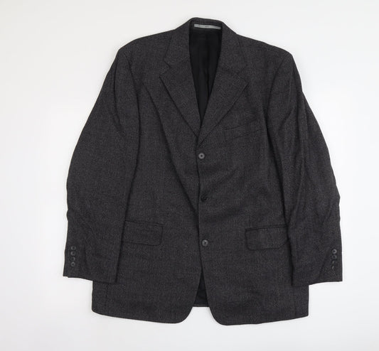 Bozzalla&Lesna Mens Grey Wool Jacket Suit Jacket Size L Regular