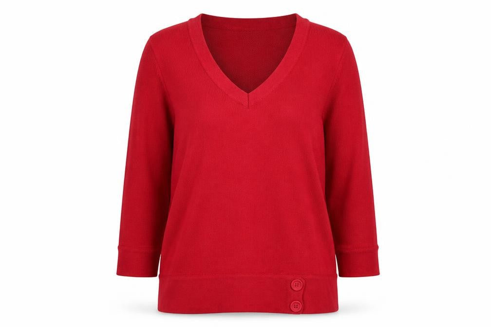 Marks & Spencer Womens Pink V-Neck Cotton Pullover Jumper Size 14