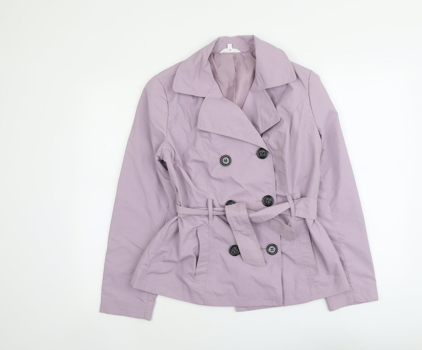 Marks and Spencer Womens Purple Pea Coat Jacket Size 12 Button