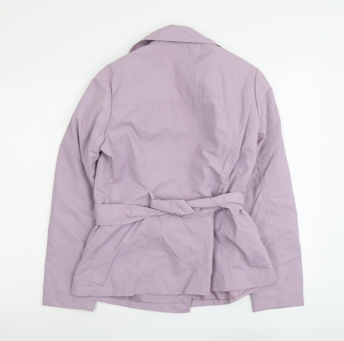 Marks and Spencer Womens Purple Pea Coat Jacket Size 12 Button