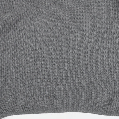 Topshop Womens Grey Scoop Neck Acrylic Pullover Jumper Size 8
