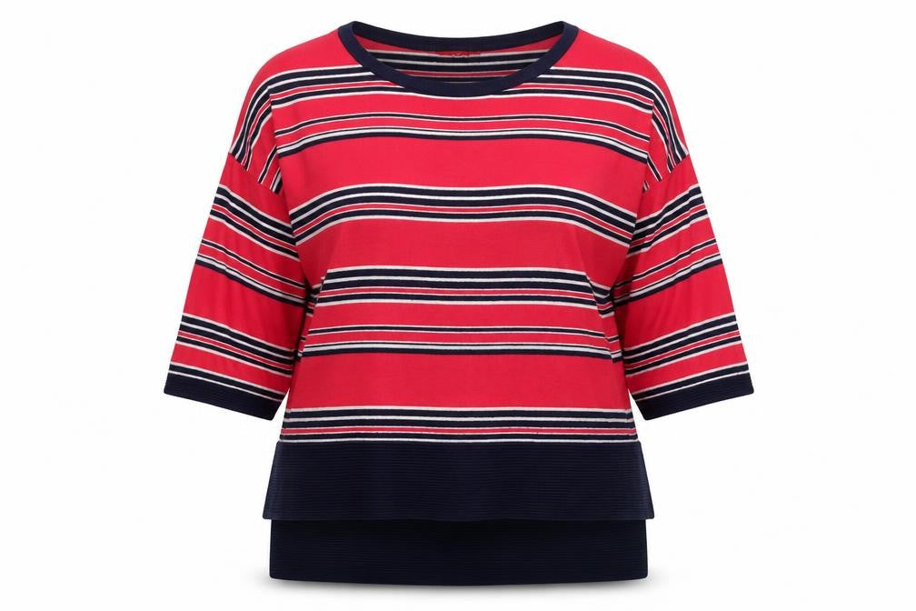 NEXT Womens Multicoloured Round Neck Striped Cotton Pullover Jumper Size 14