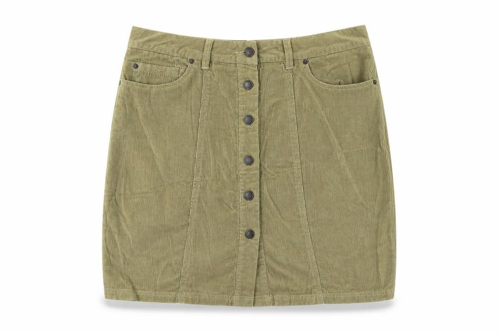 Mudd&Water Womens Beige Cotton A-Line Skirt Size 12 Button