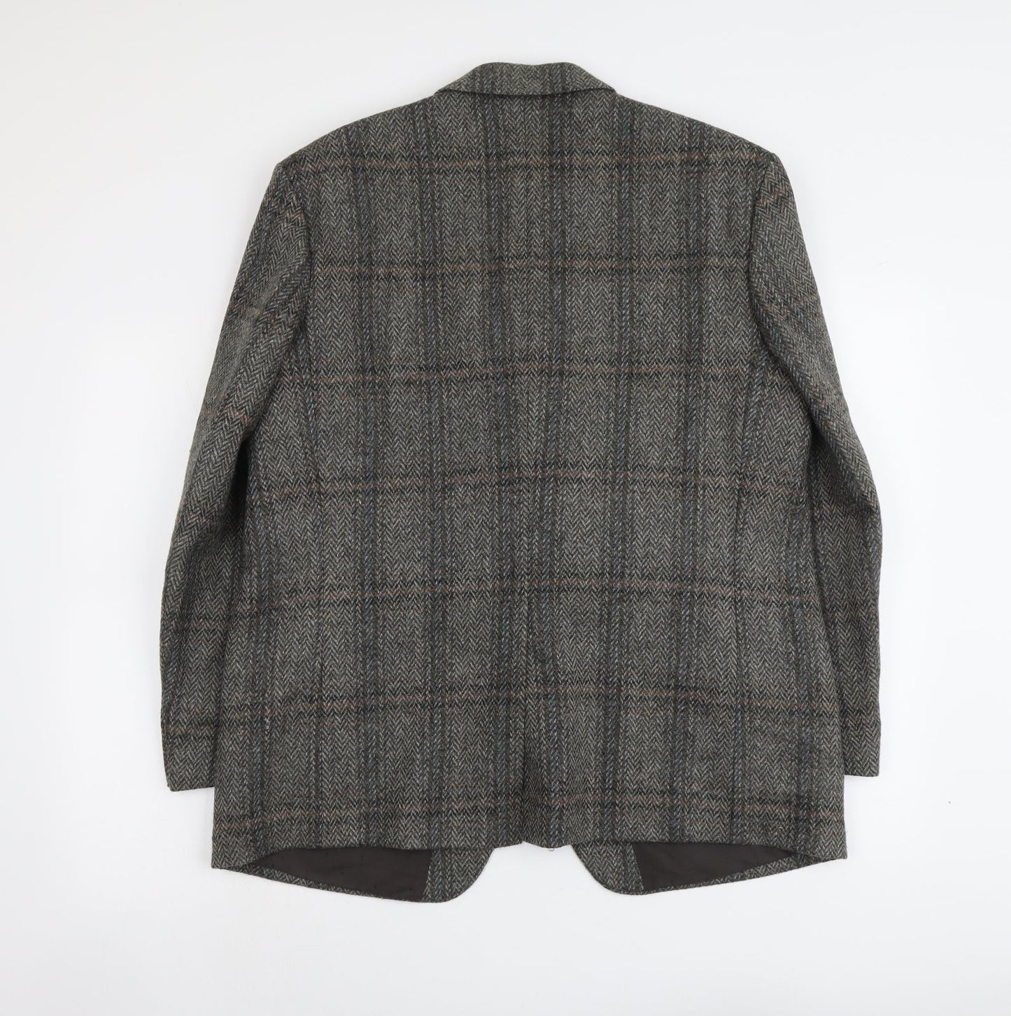 A.C Holde&Sons LTD Mens Grey Plaid Wool Jacket Blazer Size M Regular