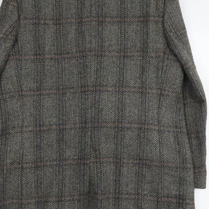 A.C Holde&Sons LTD Mens Grey Plaid Wool Jacket Blazer Size M Regular