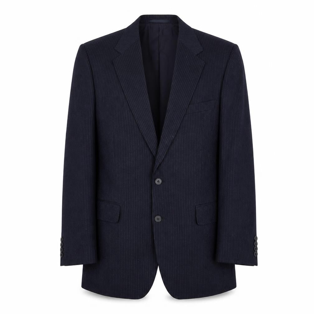 Marks & Spencer Mens Blue Striped Wool Jacket Suit Jacket Size M Regular