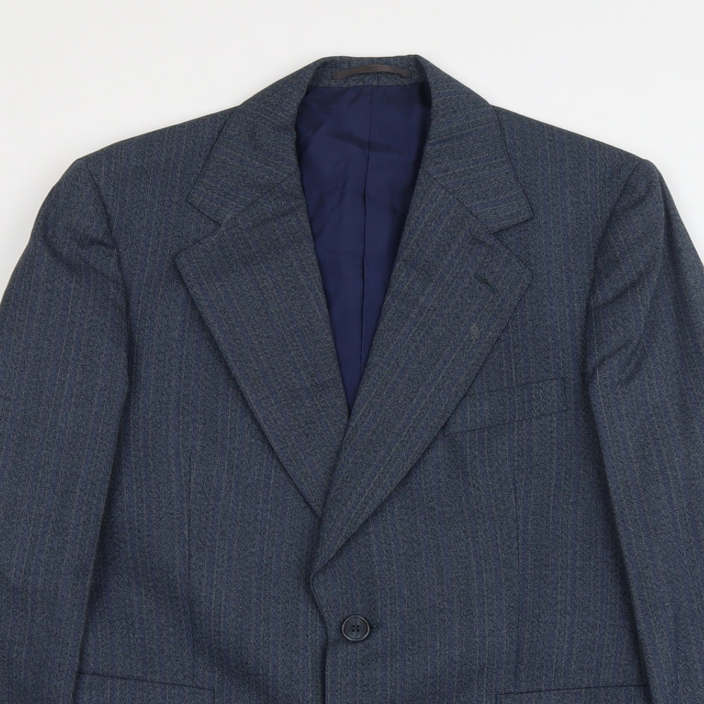 Marks and Spencer Mens Blue Wool Jacket Suit Jacket Size L Regular