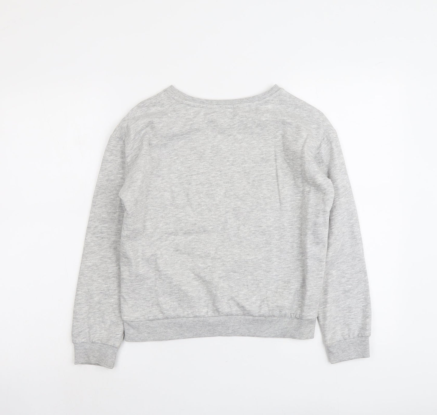 H&M Girls Grey Cotton Pullover Sweatshirt Size 10-11 Years Pullover