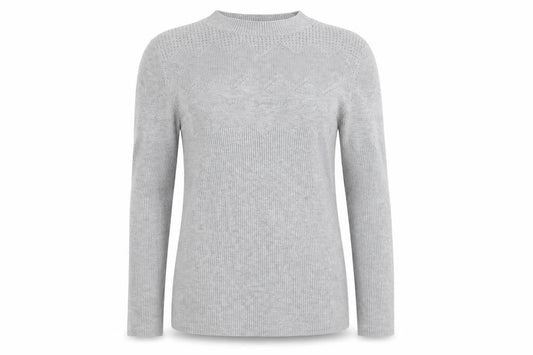 Warehouse Womens Grey Round Neck Acrylic Pullover Jumper Size 12
