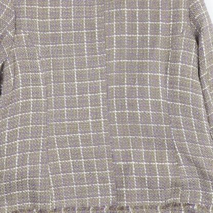 Wardrobe Womens Beige Geometric Jacket Size 14 Zip