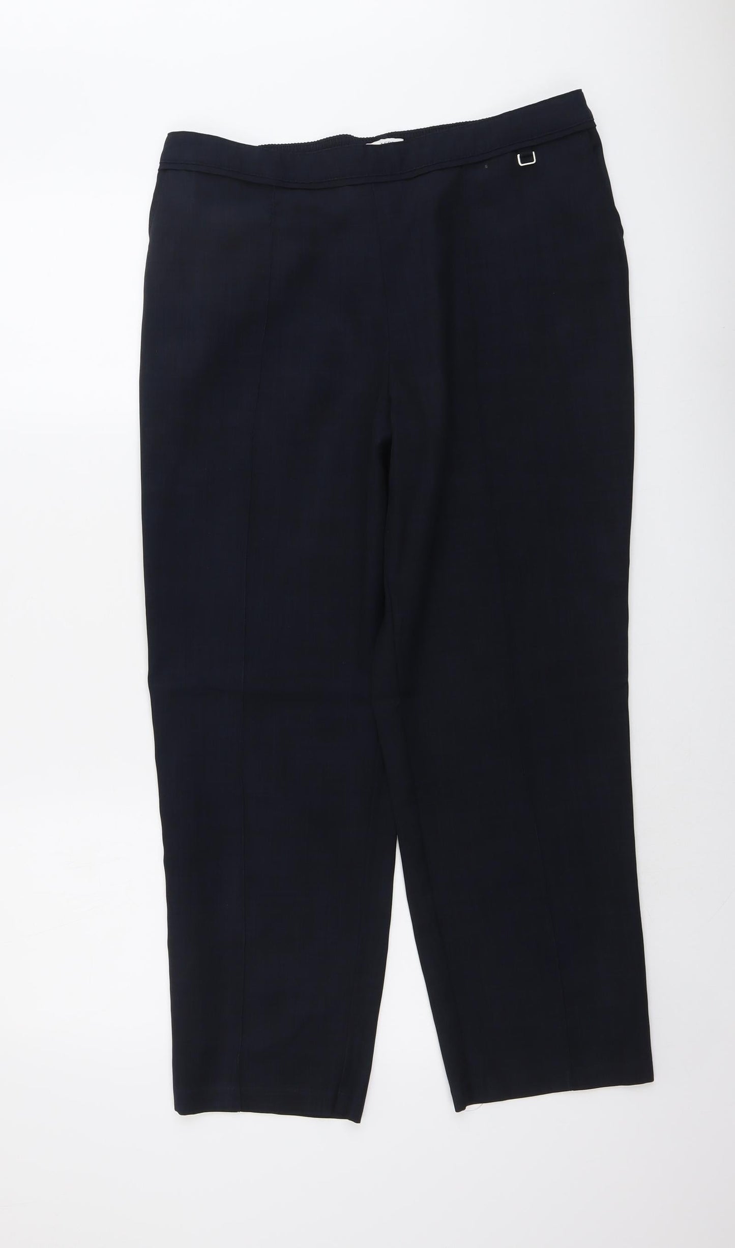 Marks and Spencer Womens Blue Polyester Carrot Trousers Size 16 L26 in Regular