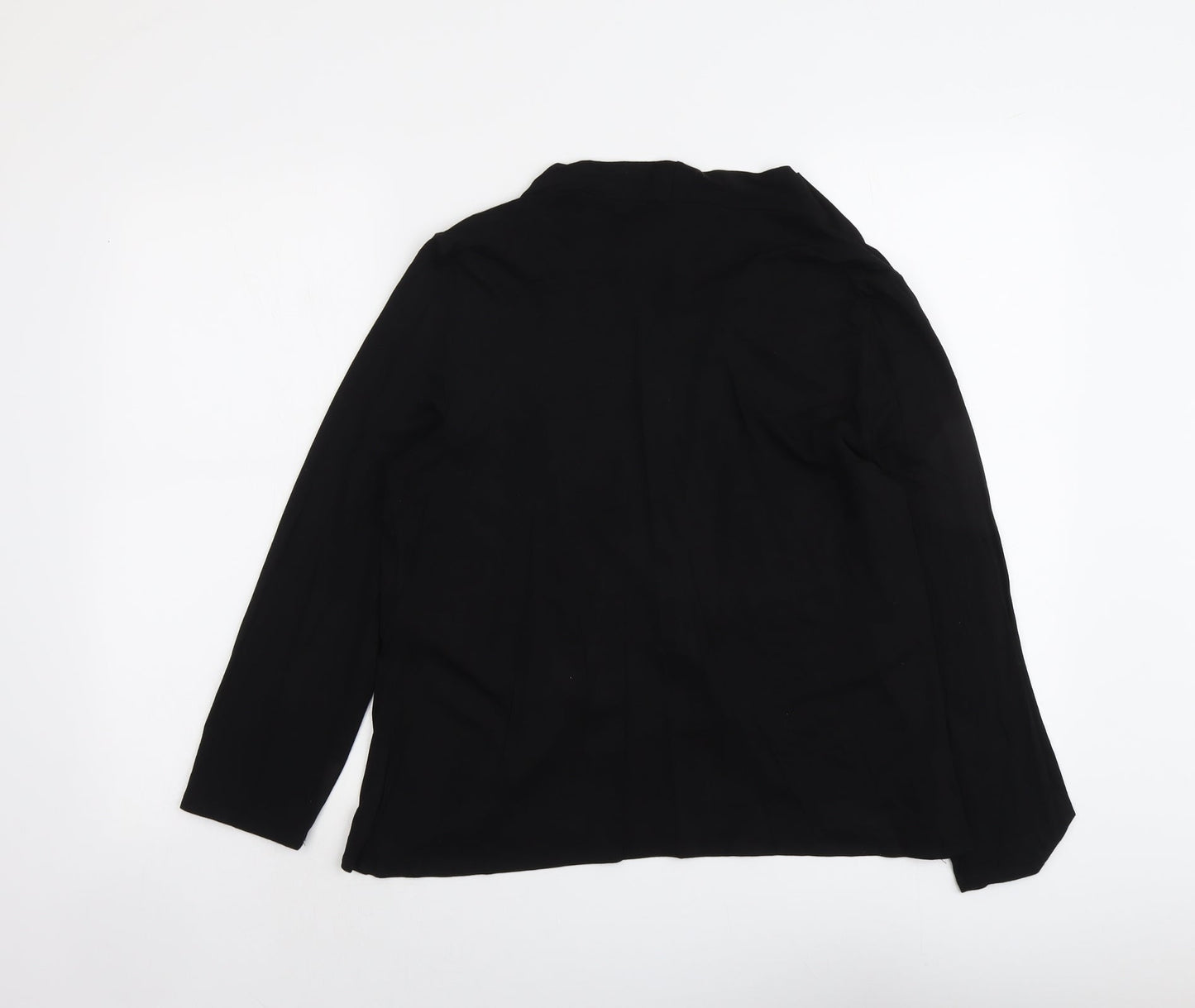 Saloos Womens Black Animal Print Viscose Basic Blouse Size L Round Neck - Twin Set